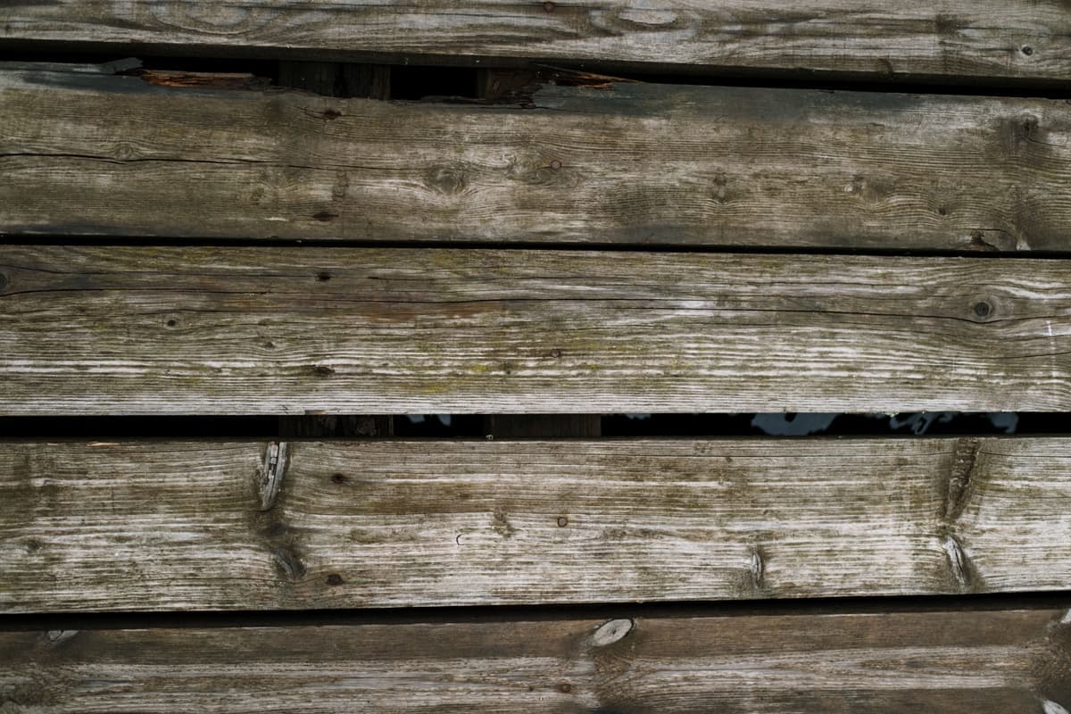 Close-up of brown wooden deck planks