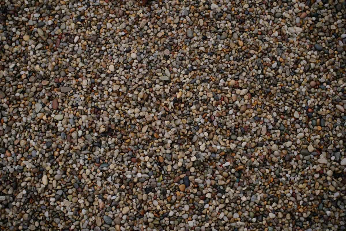 Close view of pebbles and gravel